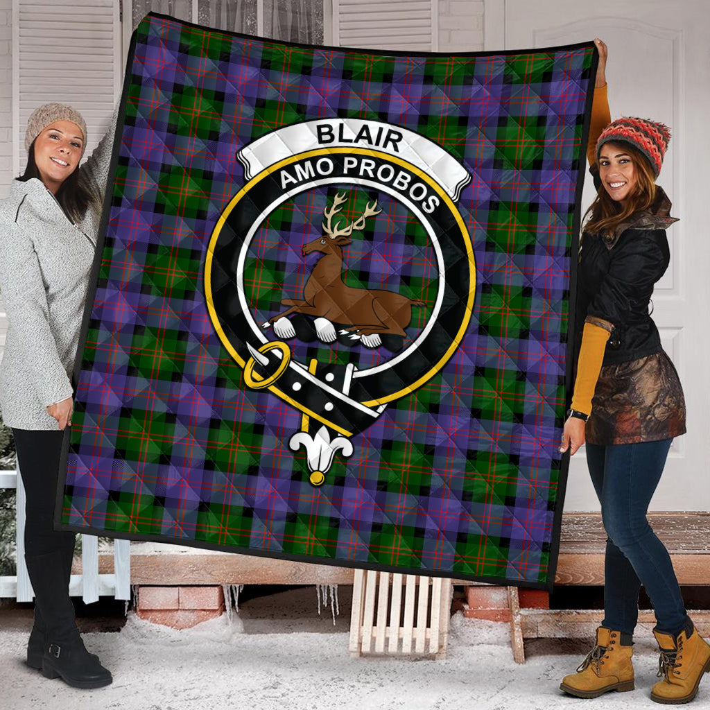 Blair Modern Tartan Quilt with Family Crest - Tartanvibesclothing