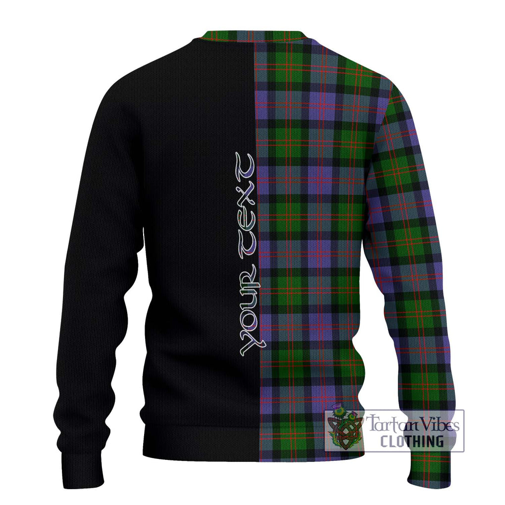 Blair Modern Tartan Knitted Sweater with Family Crest and Half Of Me Style - Tartanvibesclothing Shop