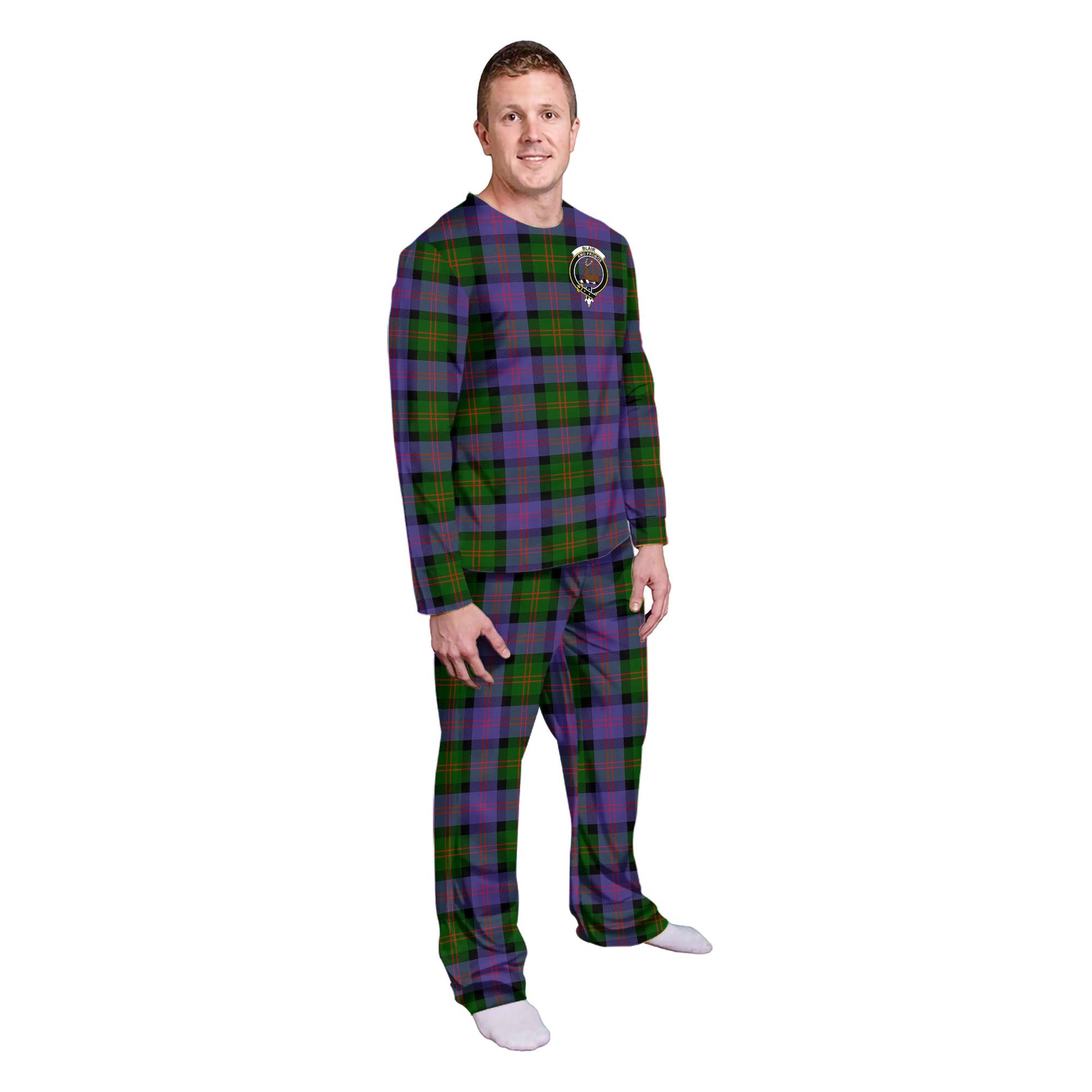 Blair Modern Tartan Pajamas Family Set with Family Crest - Tartan Vibes Clothing