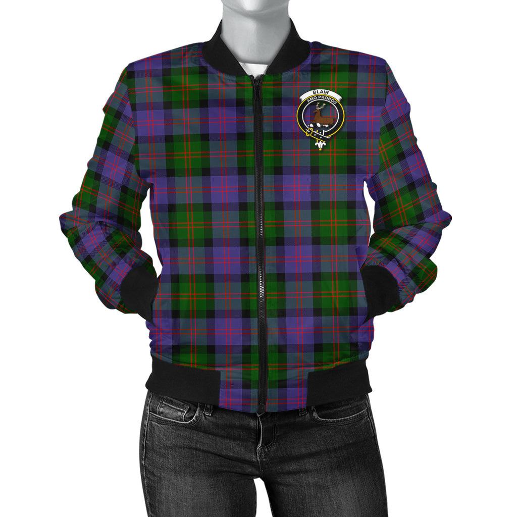 Blair Modern Tartan Bomber Jacket with Family Crest - Tartanvibesclothing