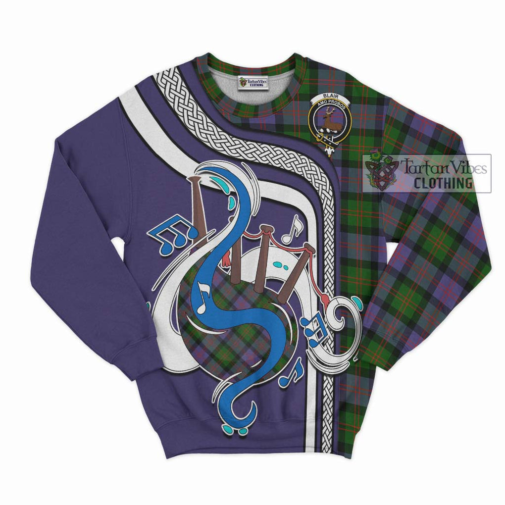 Tartan Vibes Clothing Blair Modern Tartan Sweatshirt with Epic Bagpipe Style