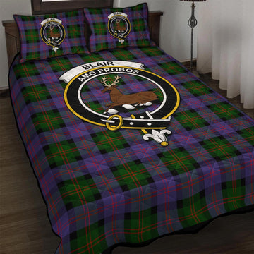 Blair Modern Tartan Quilt Bed Set with Family Crest