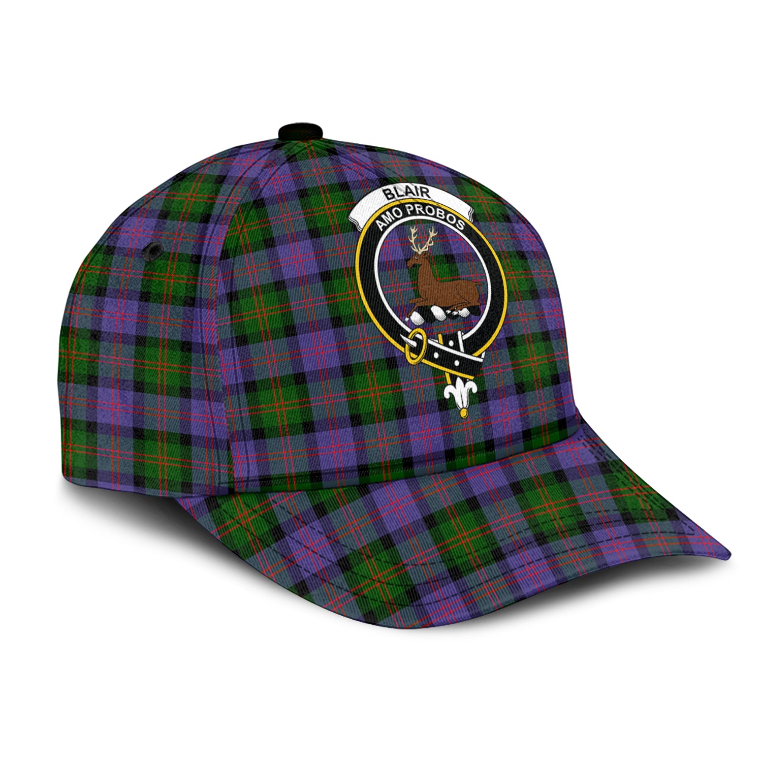 Blair Modern Tartan Classic Cap with Family Crest - Tartan Vibes Clothing