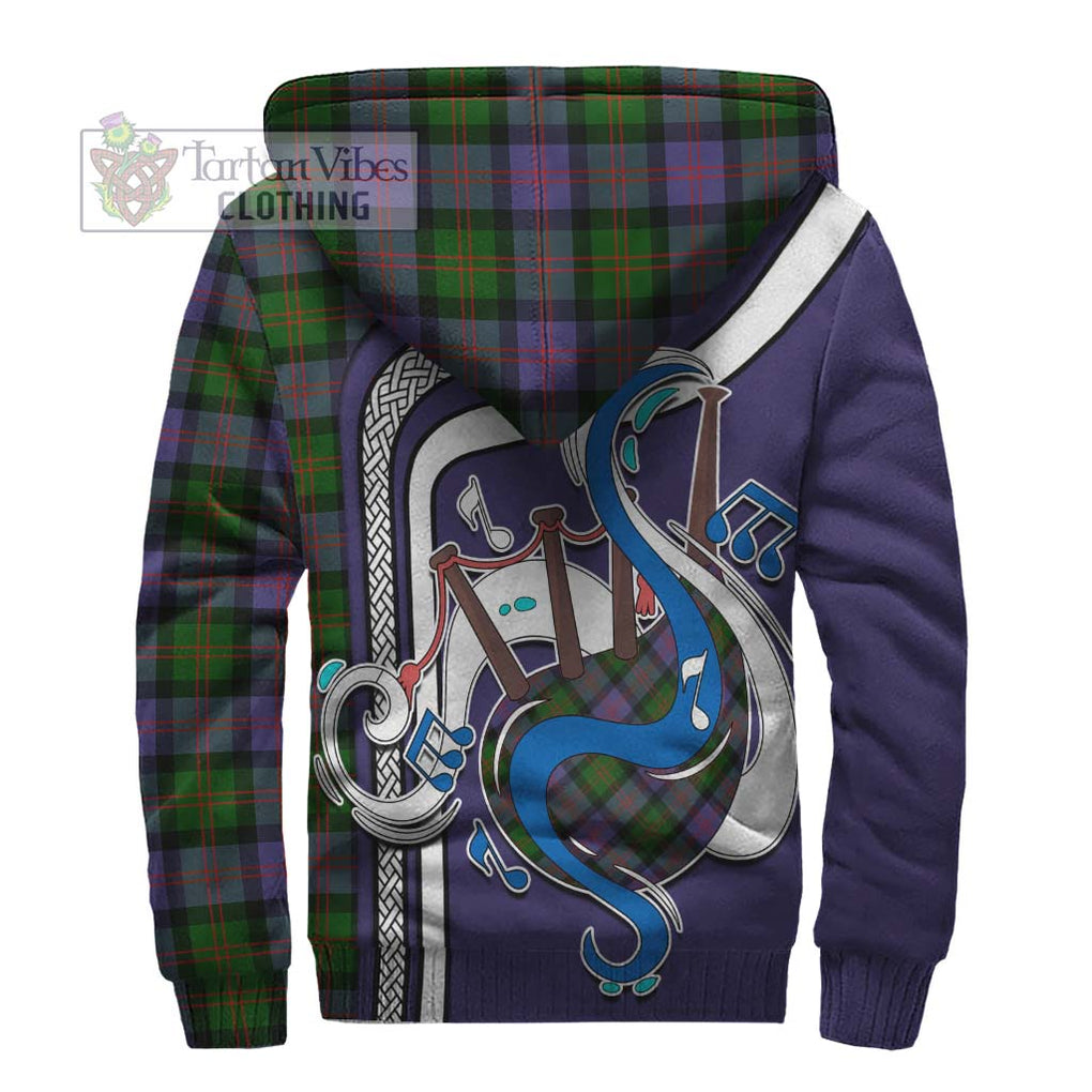 Blair Modern Tartan Sherpa Hoodie with Epic Bagpipe Style - Tartanvibesclothing Shop