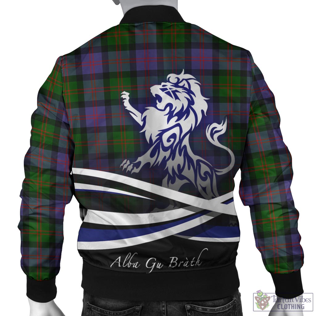 Tartan Vibes Clothing Blair Modern Tartan Bomber Jacket with Alba Gu Brath Regal Lion Emblem