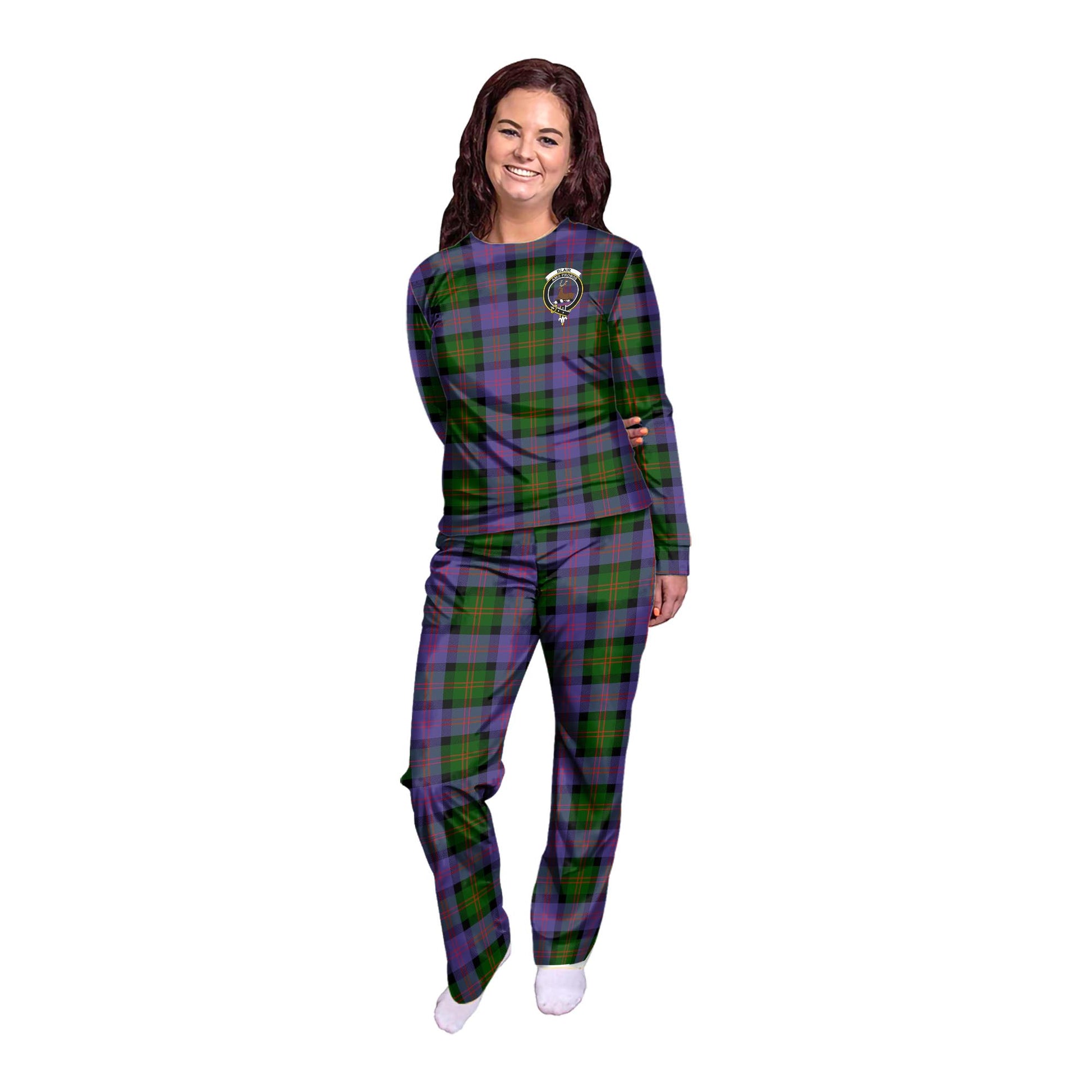 Blair Modern Tartan Pajamas Family Set with Family Crest - Tartan Vibes Clothing