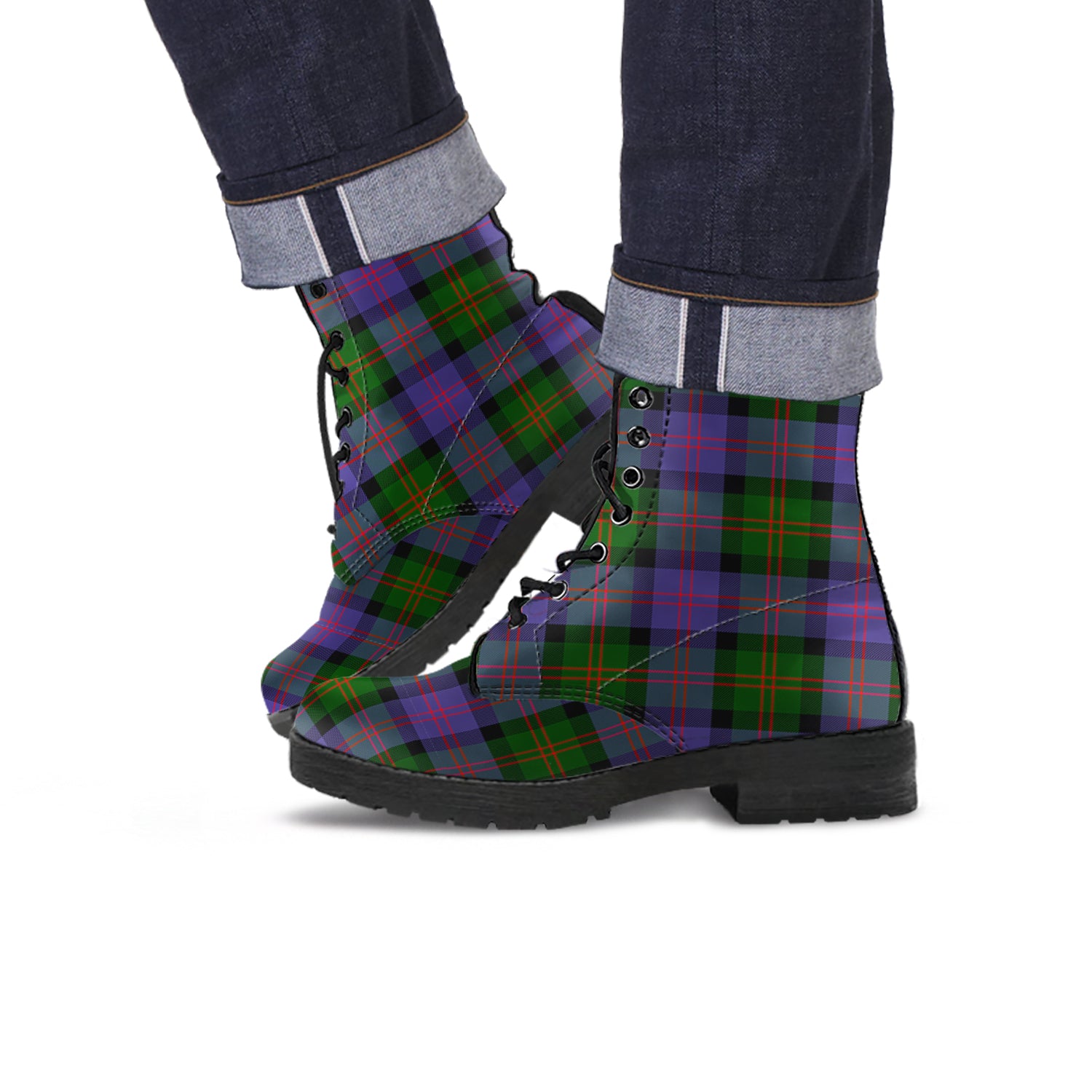 Blair Modern Tartan Leather Boots - Tartanvibesclothing