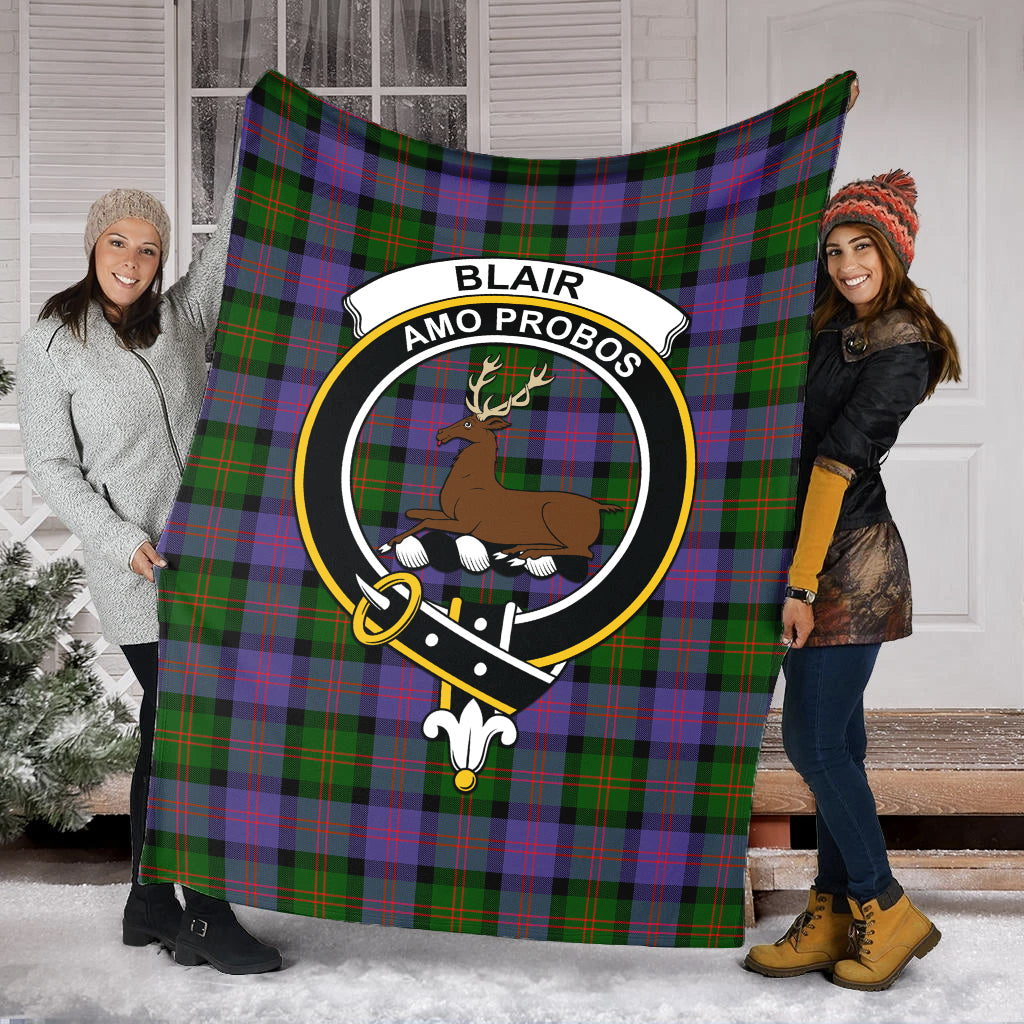 Blair Modern Tartan Blanket with Family Crest - Tartan Vibes Clothing