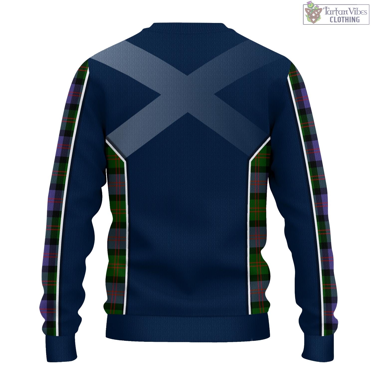 Tartan Vibes Clothing Blair Modern Tartan Knitted Sweatshirt with Family Crest and Scottish Thistle Vibes Sport Style