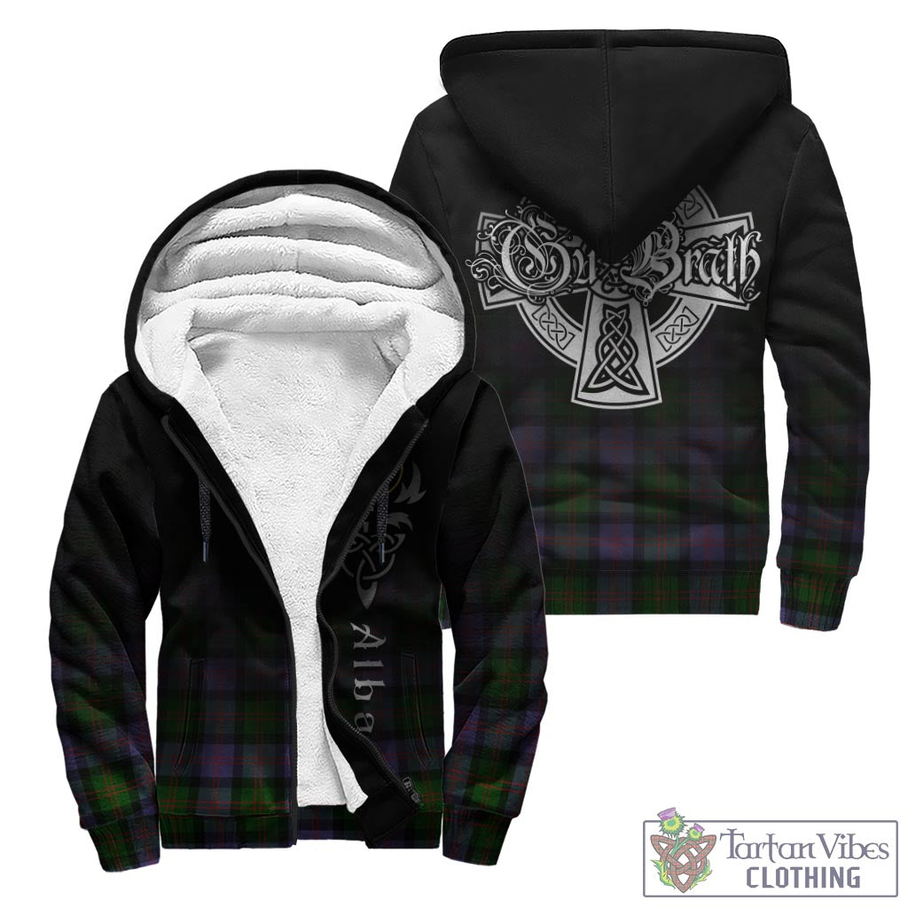 Tartan Vibes Clothing Blair Modern Tartan Sherpa Hoodie Featuring Alba Gu Brath Family Crest Celtic Inspired