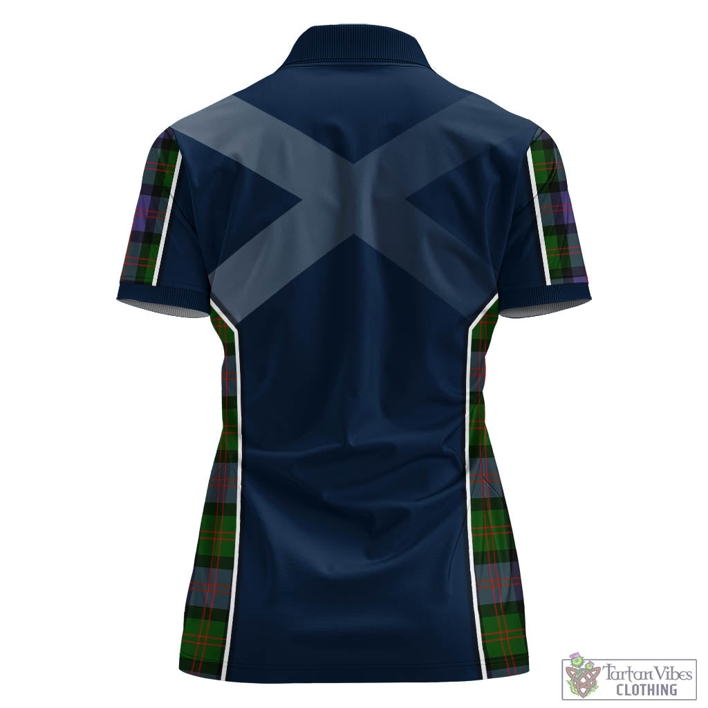 Tartan Vibes Clothing Blair Modern Tartan Women's Polo Shirt with Family Crest and Lion Rampant Vibes Sport Style