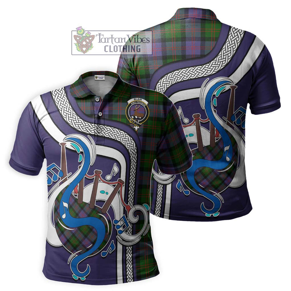 Tartan Vibes Clothing Blair Modern Tartan Polo Shirt with Epic Bagpipe Style