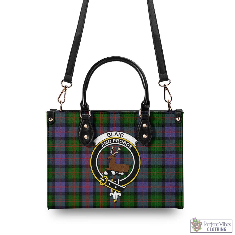 Tartan Vibes Clothing Blair Modern Tartan Luxury Leather Handbags with Family Crest