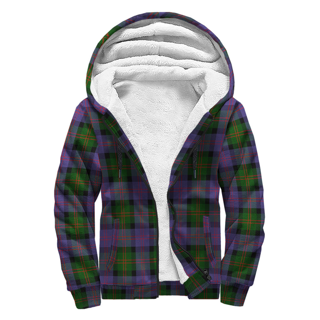 Blair Modern Tartan Sherpa Hoodie with Family Crest - Tartanvibesclothing