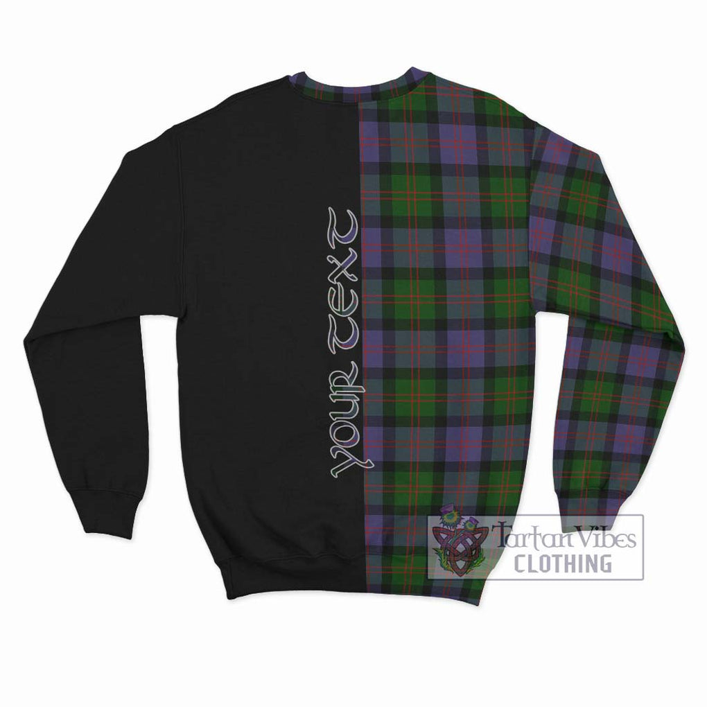 Blair Modern Tartan Sweatshirt with Family Crest and Half Of Me Style - Tartanvibesclothing Shop