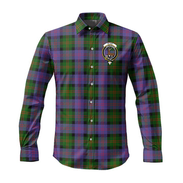 Blair Modern Tartan Long Sleeve Button Up Shirt with Family Crest