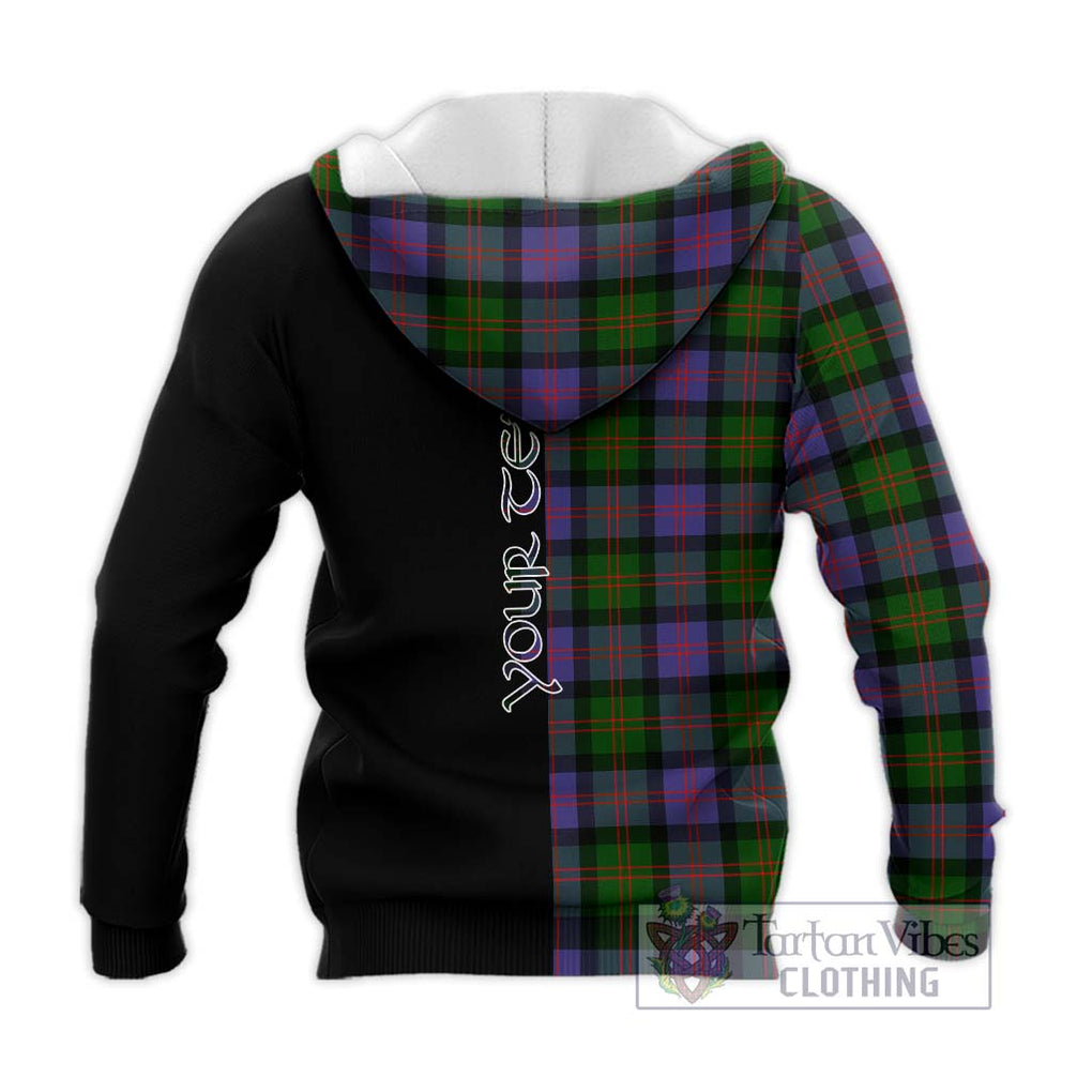 Blair Modern Tartan Knitted Hoodie with Family Crest and Half Of Me Style - Tartanvibesclothing Shop