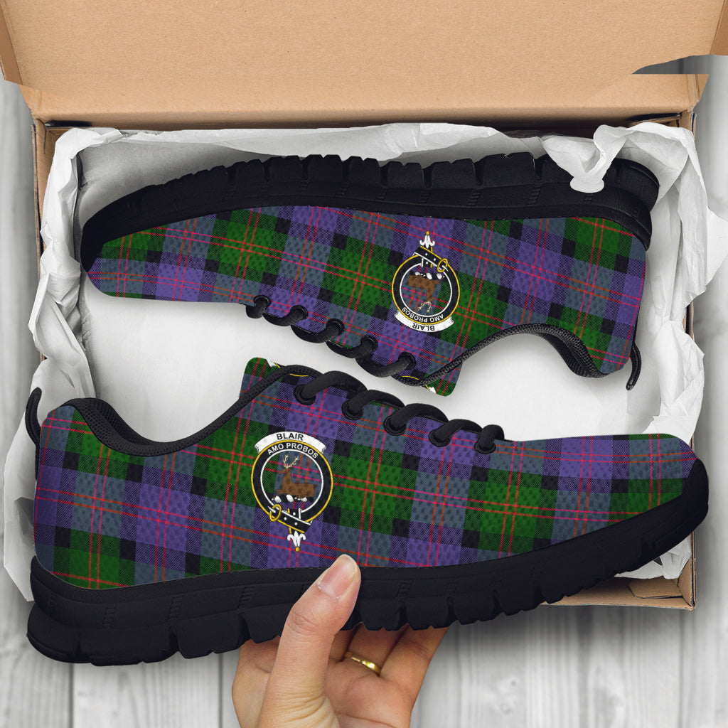 Blair Modern Tartan Sneakers with Family Crest - Tartan Vibes Clothing