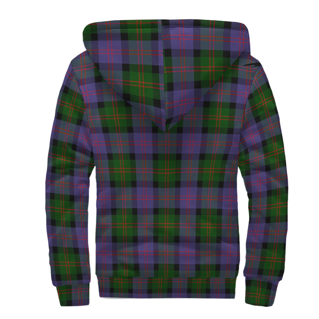 Blair Modern Tartan Sherpa Hoodie with Family Crest - Tartanvibesclothing