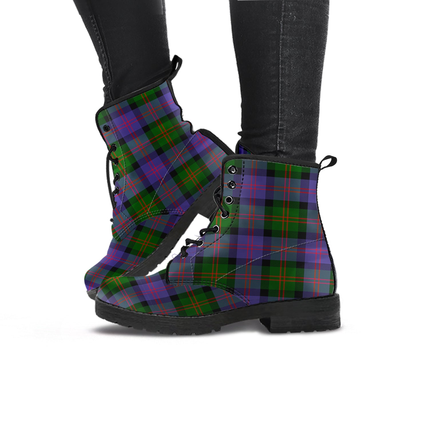 Blair Modern Tartan Leather Boots - Tartanvibesclothing