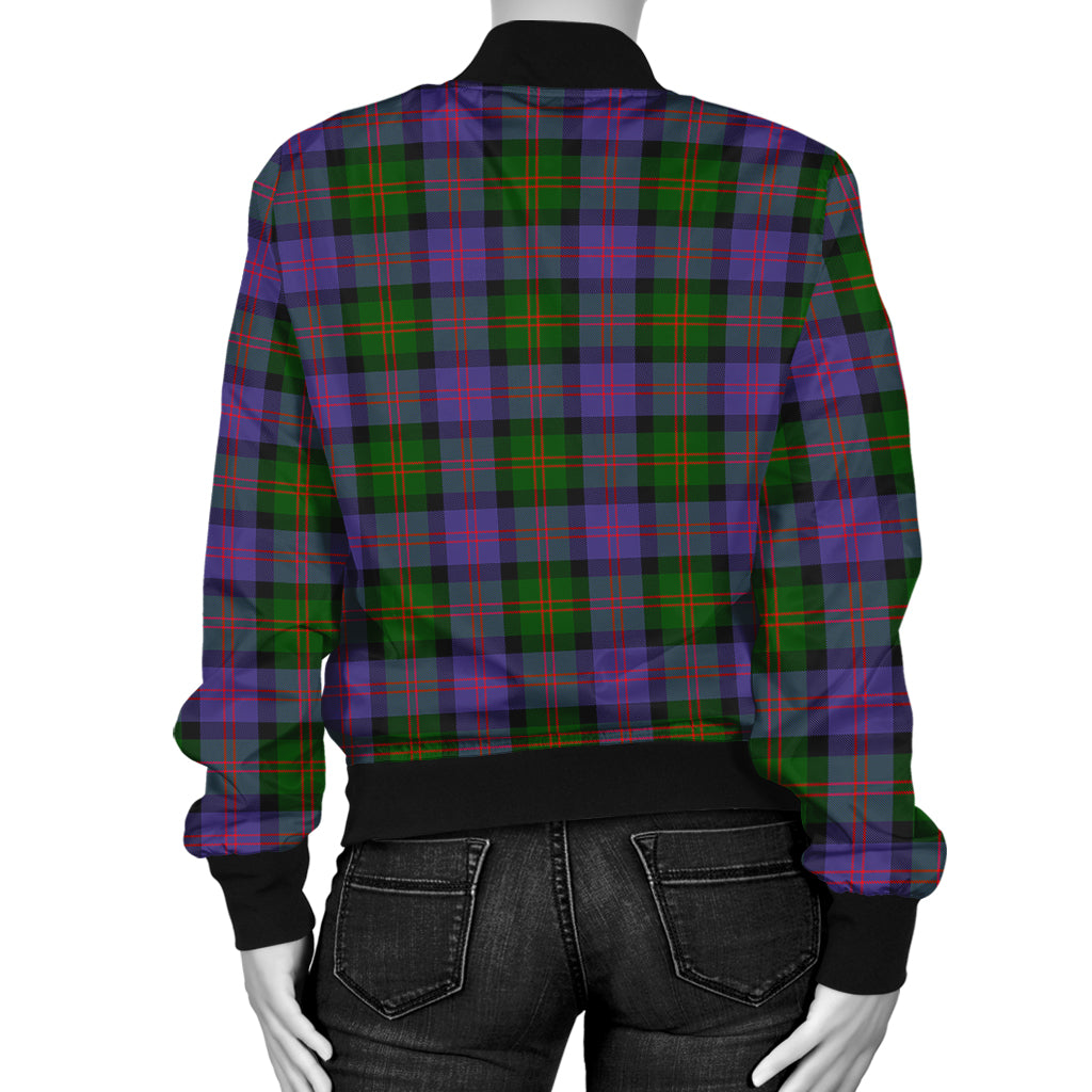 Blair Modern Tartan Bomber Jacket with Family Crest - Tartanvibesclothing