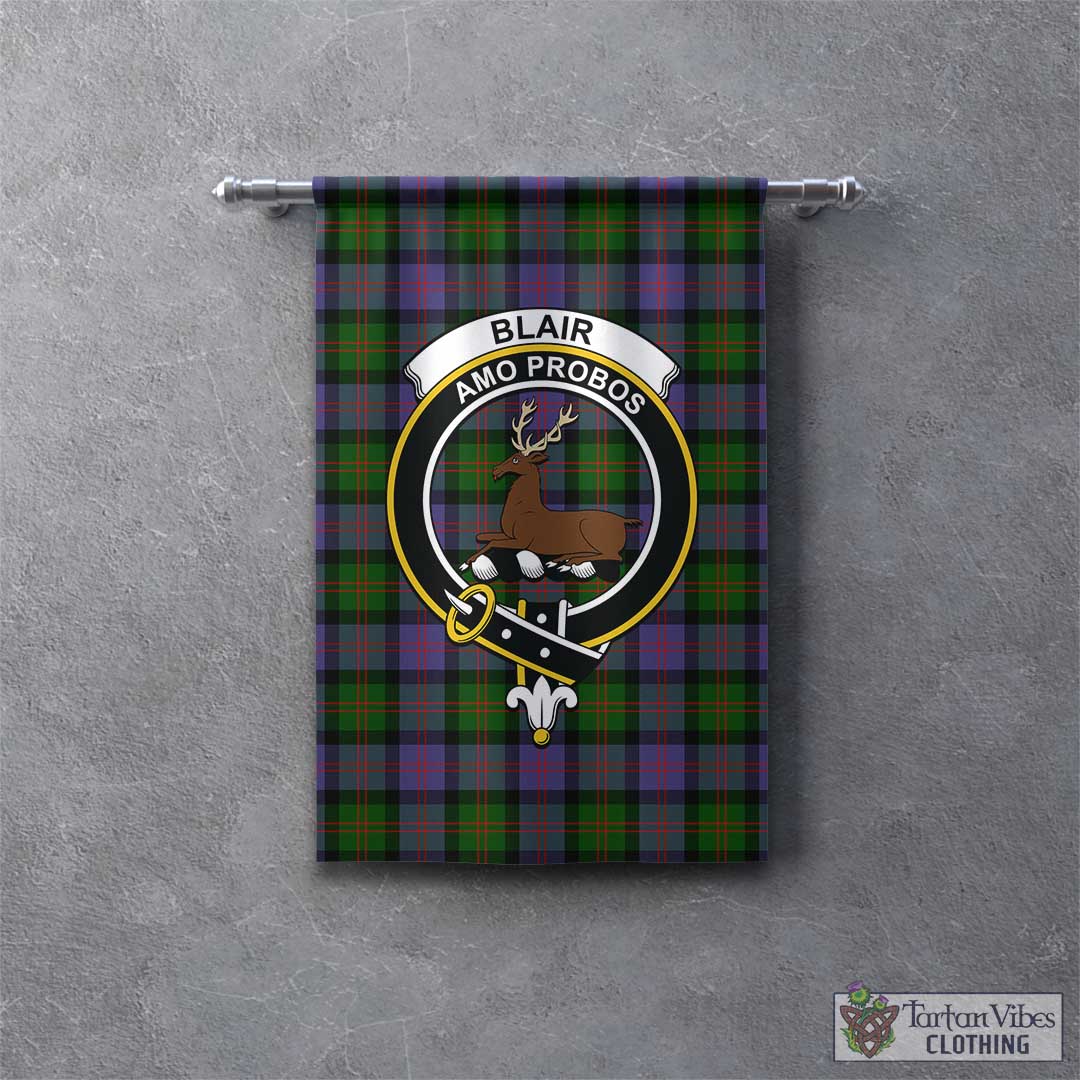 Tartan Vibes Clothing Blair Modern Tartan Gonfalon, Tartan Banner with Family Crest