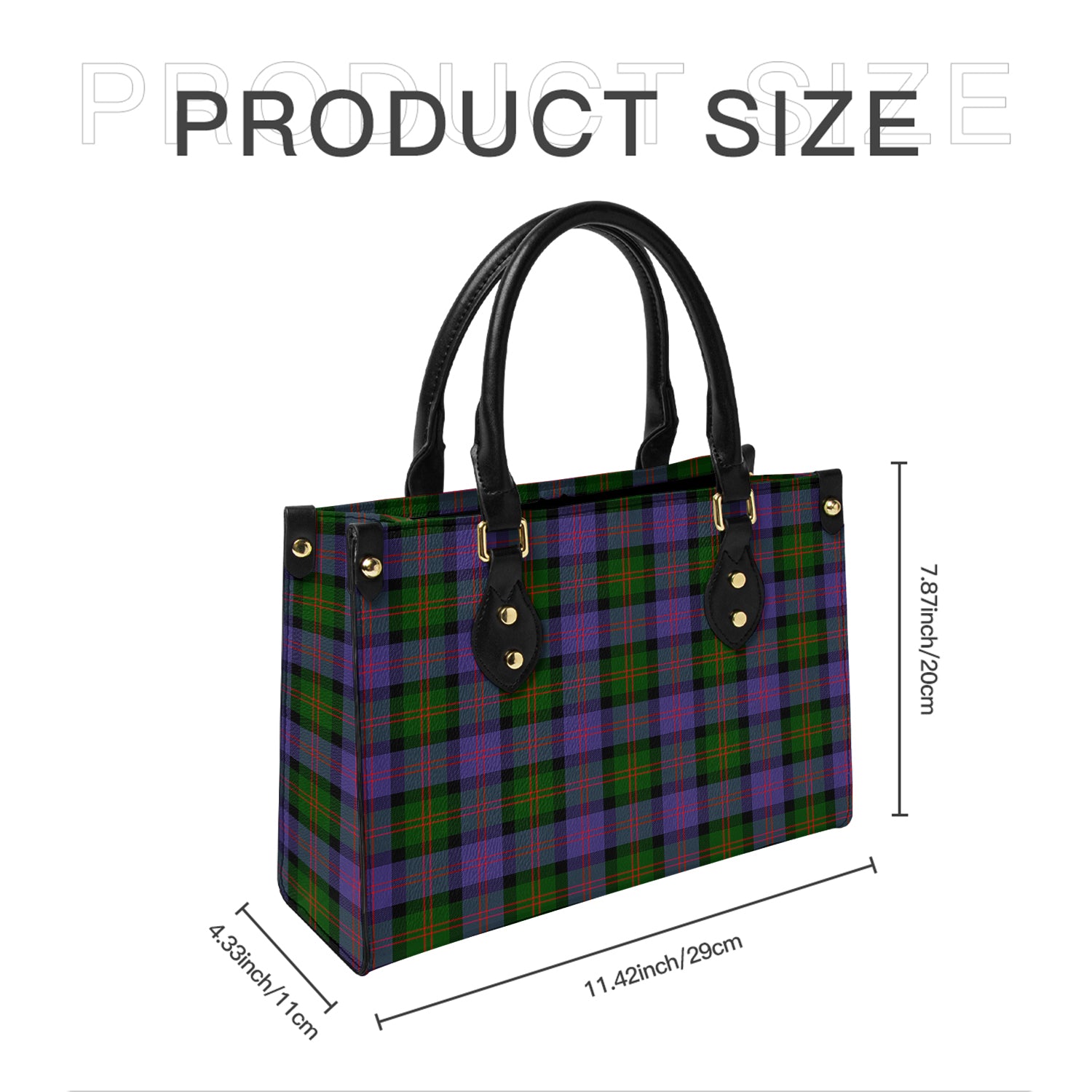 Blair Modern Tartan Leather Bag - Tartanvibesclothing