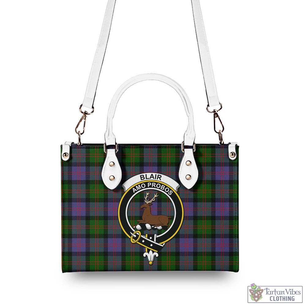 Tartan Vibes Clothing Blair Modern Tartan Luxury Leather Handbags with Family Crest