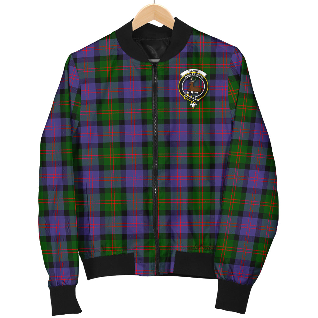 Blair Modern Tartan Bomber Jacket with Family Crest - Tartanvibesclothing