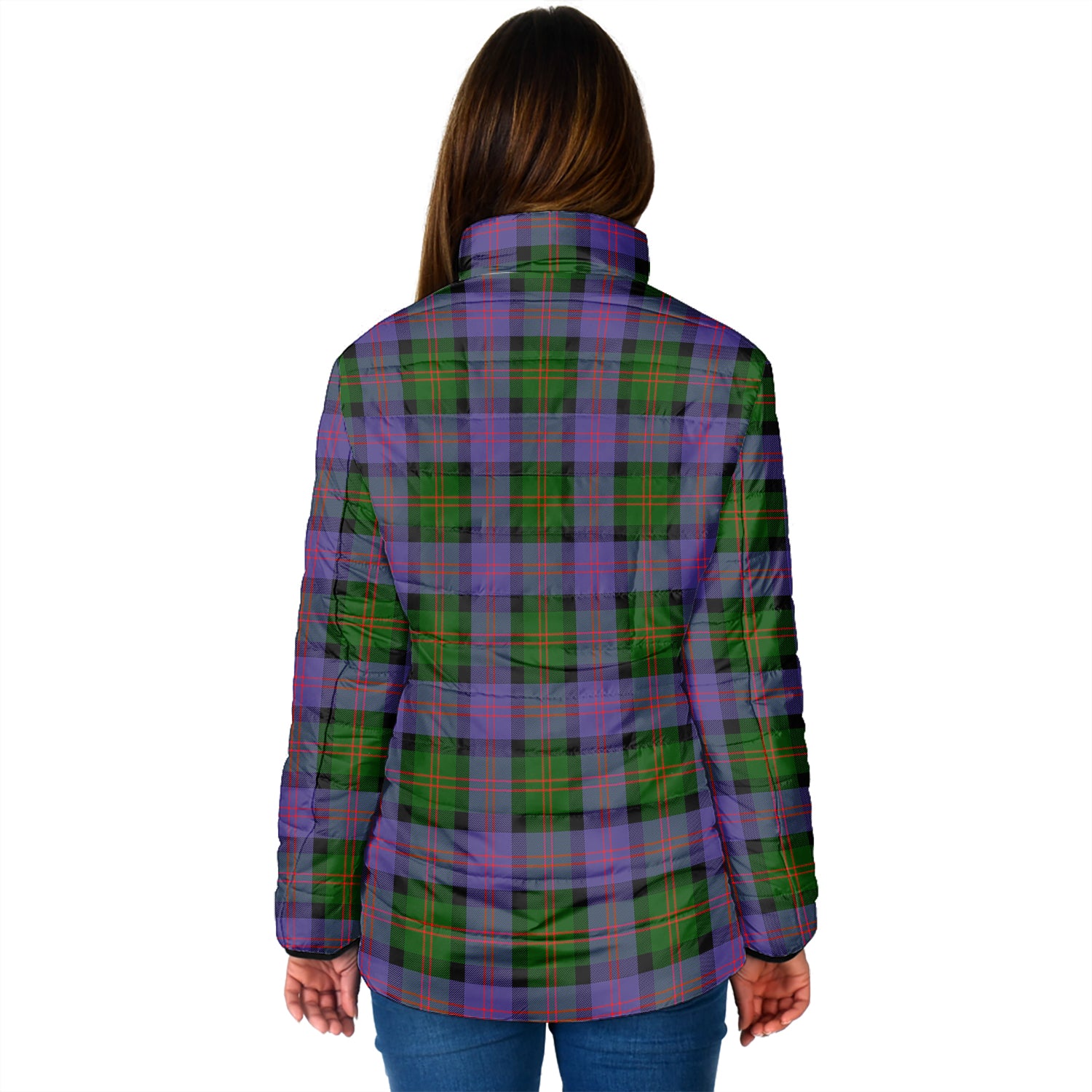 Blair Modern Tartan Padded Jacket with Family Crest - Tartan Vibes Clothing