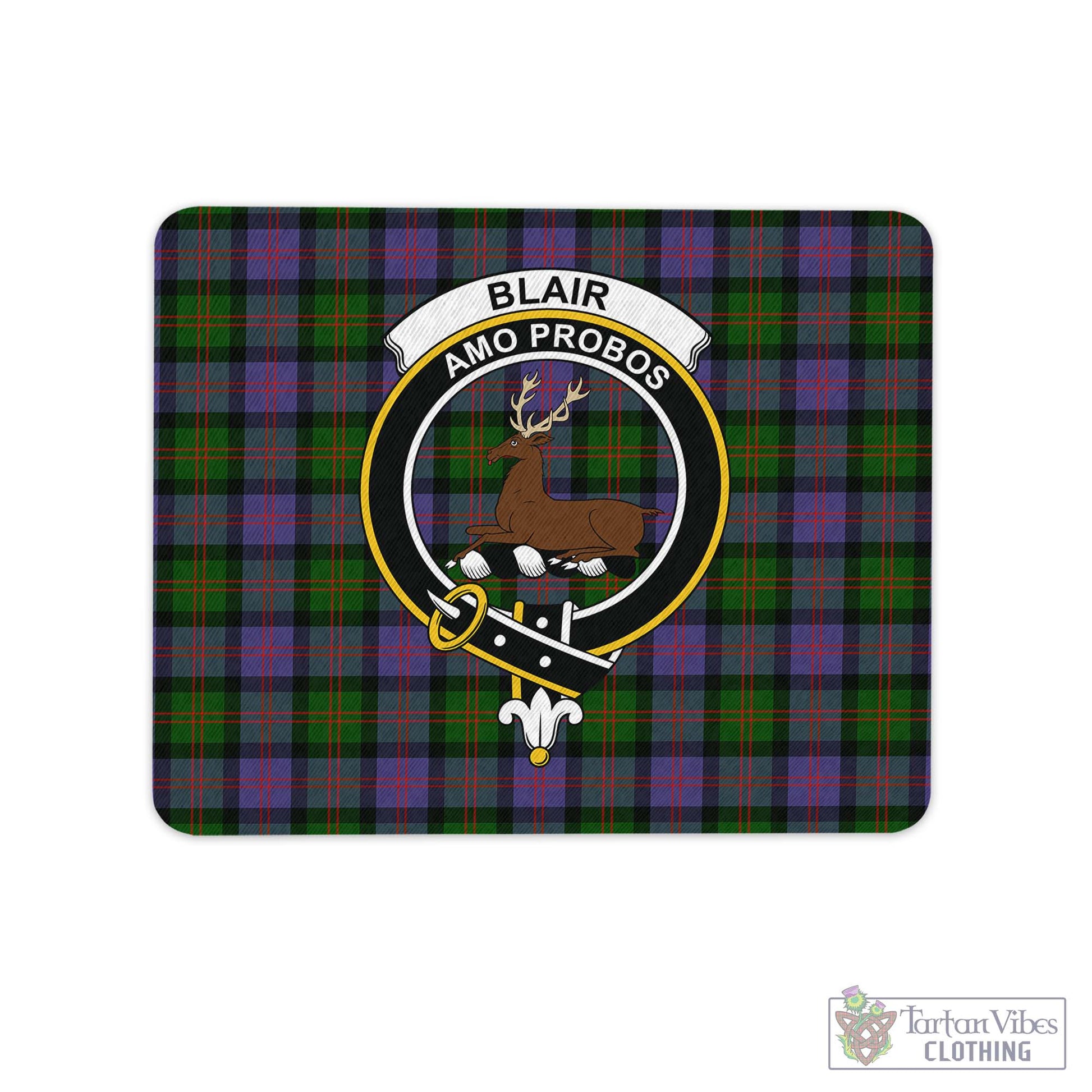 Tartan Vibes Clothing Blair Modern Tartan Mouse Pad with Family Crest