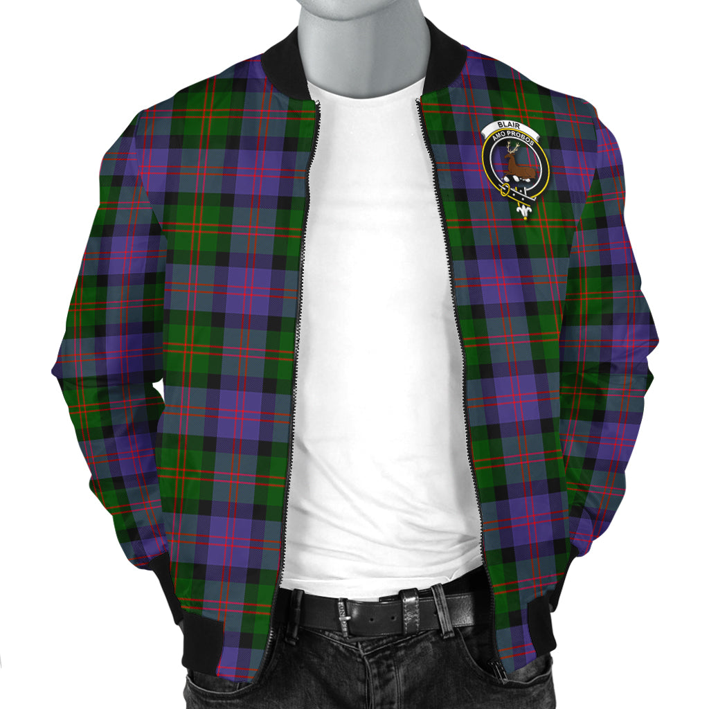 Blair Modern Tartan Bomber Jacket with Family Crest - Tartanvibesclothing