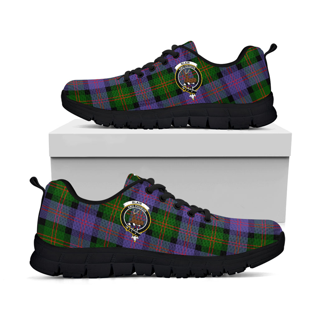 Blair Modern Tartan Sneakers with Family Crest - Tartan Vibes Clothing