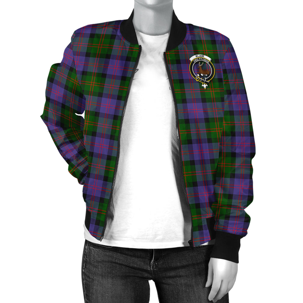 Blair Modern Tartan Bomber Jacket with Family Crest - Tartanvibesclothing