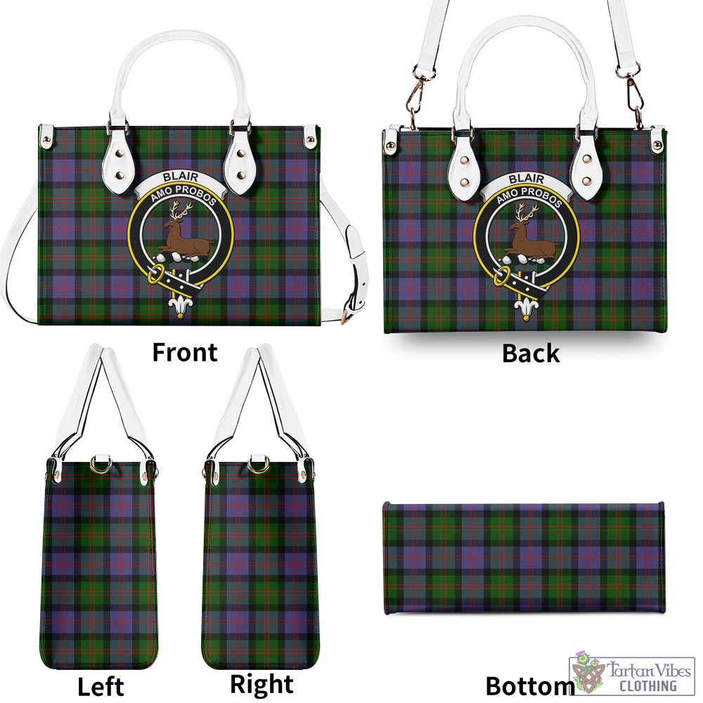 Tartan Vibes Clothing Blair Modern Tartan Luxury Leather Handbags with Family Crest