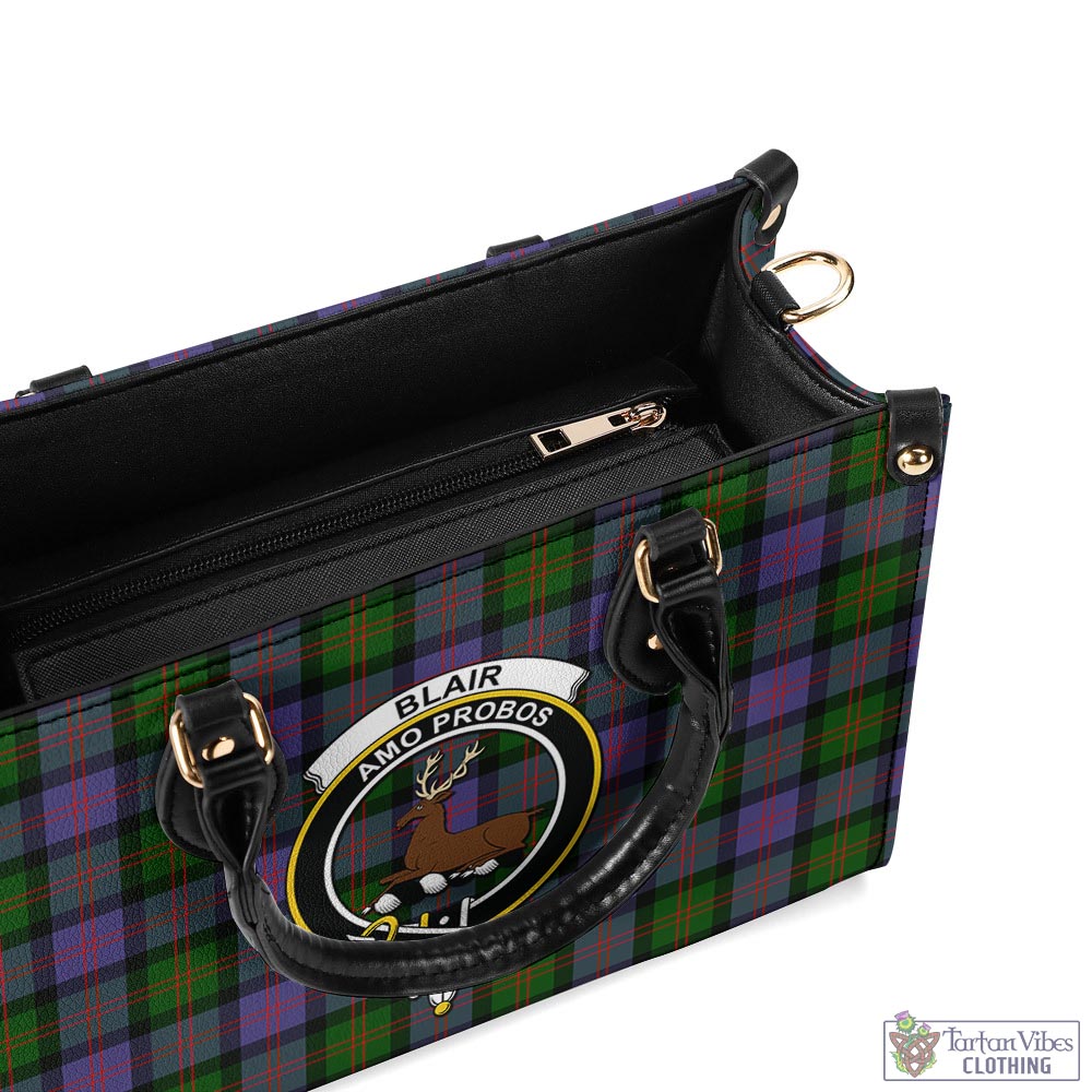 Tartan Vibes Clothing Blair Modern Tartan Luxury Leather Handbags with Family Crest