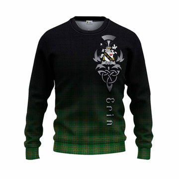 Bland Irish Clan Knitted Sweater with Coat of Arms Erin Go Bragh Celtic Inspired Unisex - Tartan Vibes Clothing