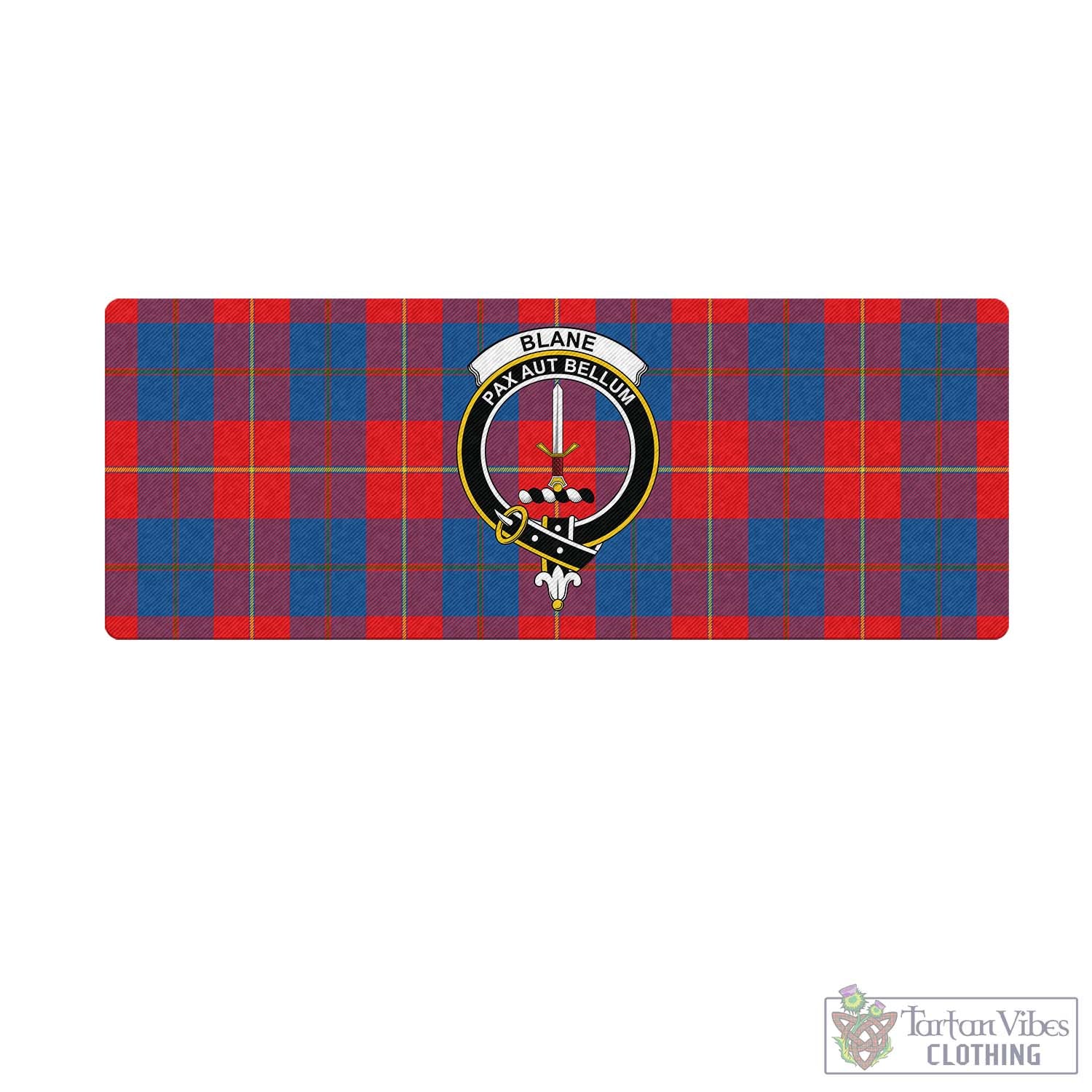 Tartan Vibes Clothing Blane Tartan Mouse Pad with Family Crest