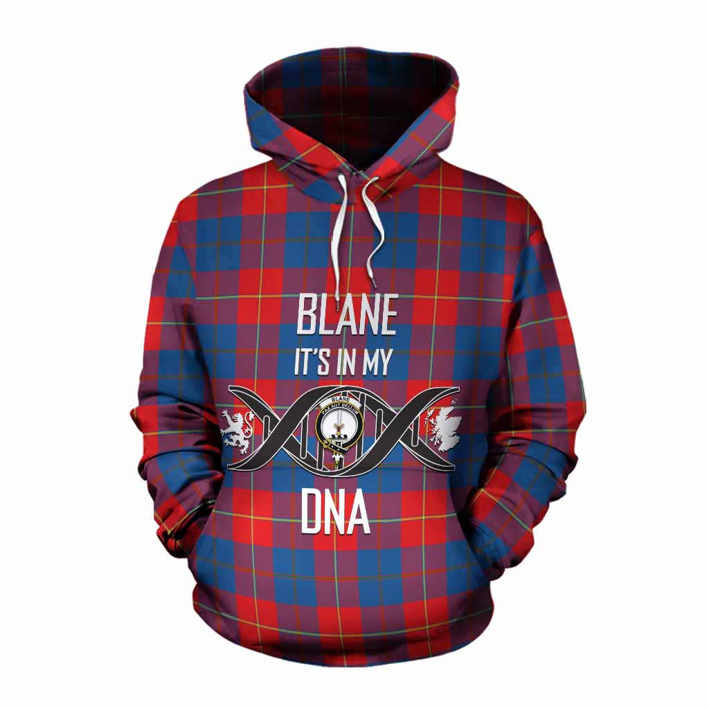 Tartan Vibes Clothing Blane Tartan Cotton Hoodie with Family Crest DNA In Me Style