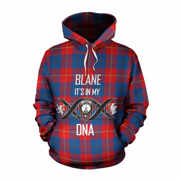 Blane Tartan Cotton Hoodie with Family Crest DNA In Me Style