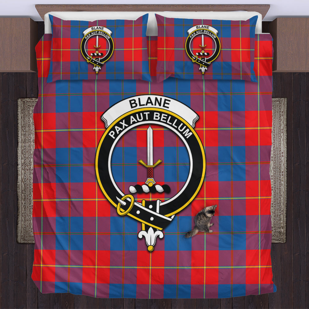 Blane Tartan Bedding Set with Family Crest US Bedding Set - Tartan Vibes Clothing