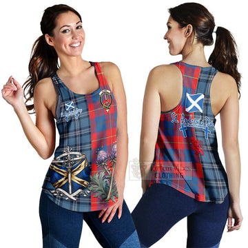 Blane Tartan Women's Racerback Tanks Happy St. Andrew's Day Half Tartan Style