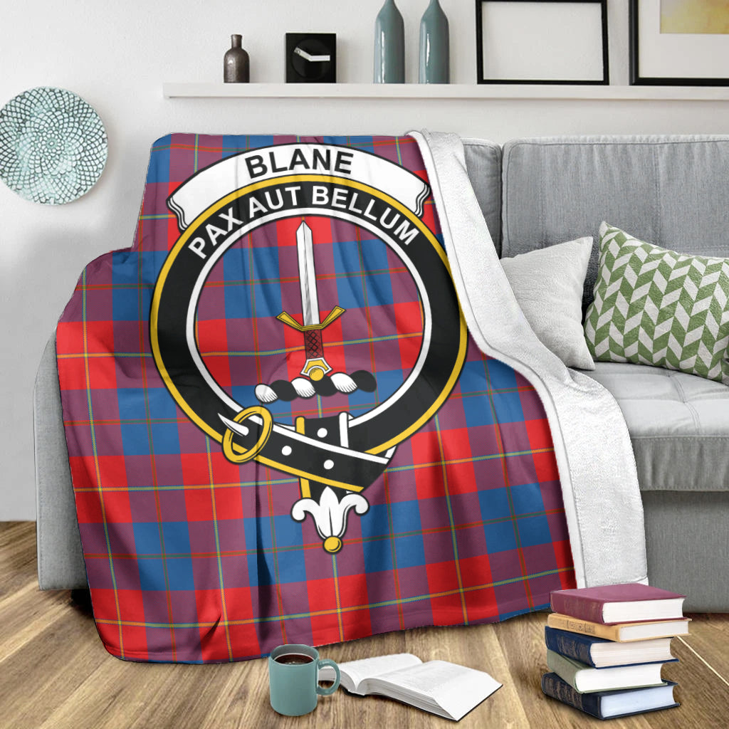 Blane Tartan Blanket with Family Crest X-Large 59 x 79 inches 150 x 200 cm - Tartan Vibes Clothing