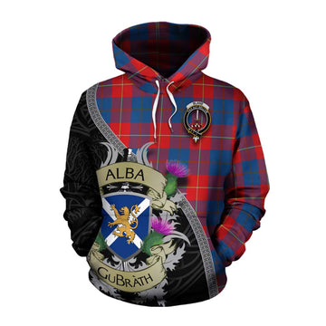 Blane Tartan Family Crest Cotton Hoodie Lion Rampant Royal Thistle Shield Celtic Inspired Pullover Hoodie XS - Tartan Vibes Clothing