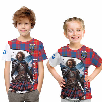 Blane Crest Tartan Kid T-Shirt Inspired by the Freedom of Scottish Warrior