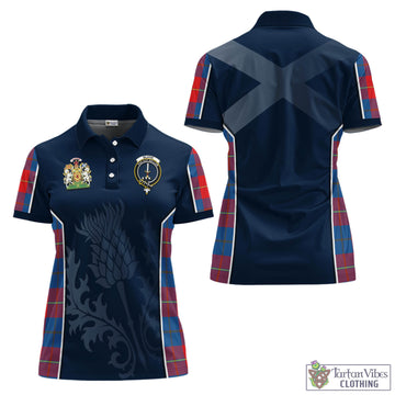 Blane Tartan Women's Polo Shirt with Family Crest and Scottish Thistle Vibes Sport Style