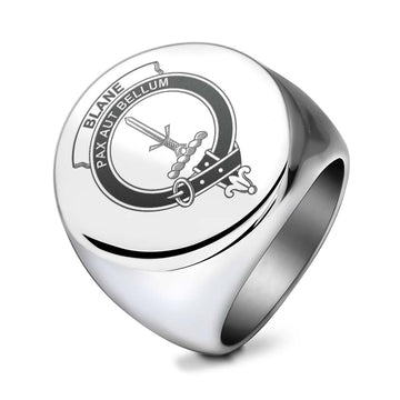 Blane Clan Crest Engraved Ring