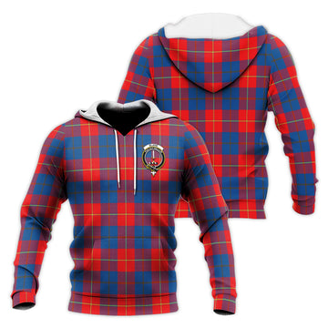 Blane Tartan Knitted Hoodie with Family Crest