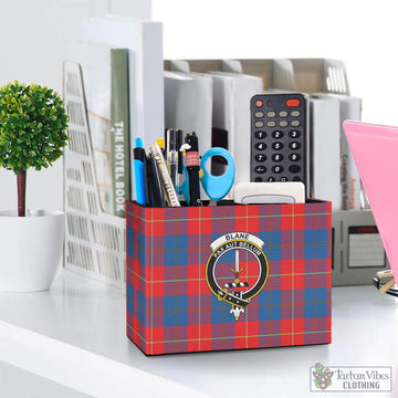 Blane Tartan Pen Holder with Family Crest