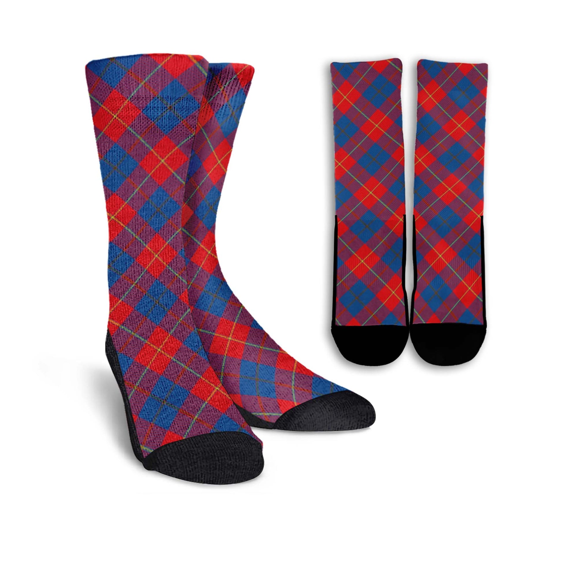 Blane Tartan Crew Socks Cross Tartan Style - Tartanvibesclothing